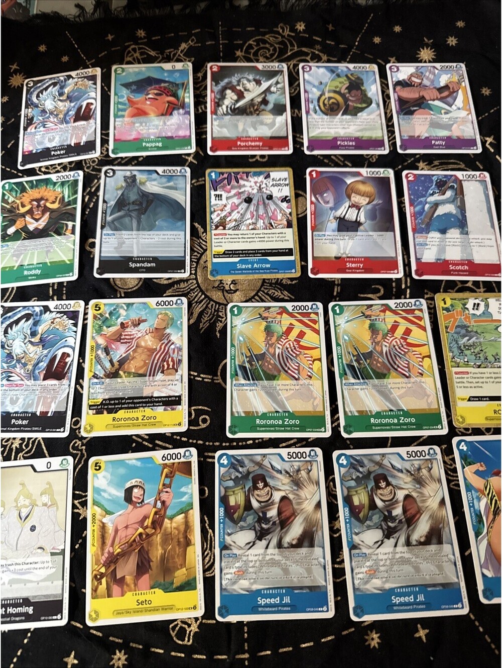 Lot Of 20 One Piece Playing Cards NM Seto Roronoa Zoro